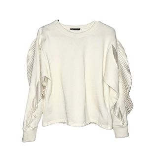 Zara ruffled knit sweater top